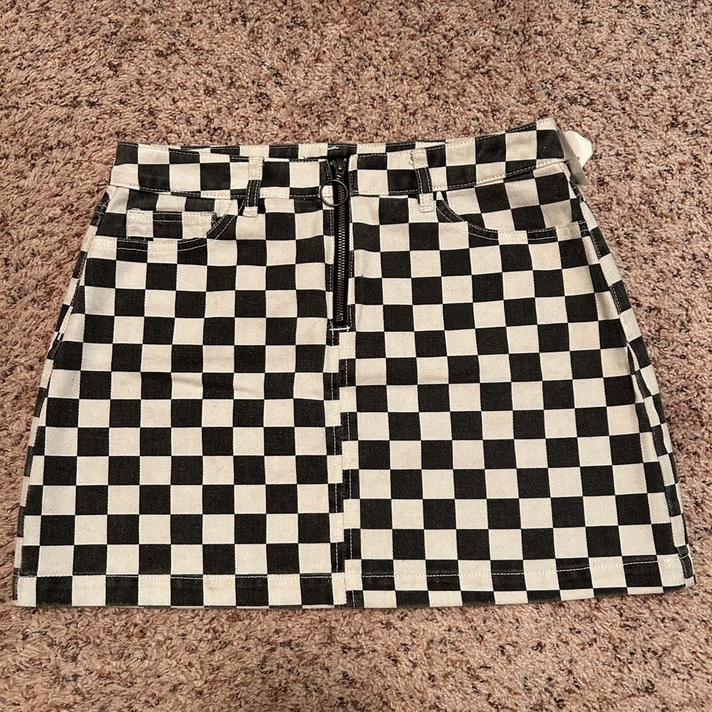 Checkerboard Mini Skirt